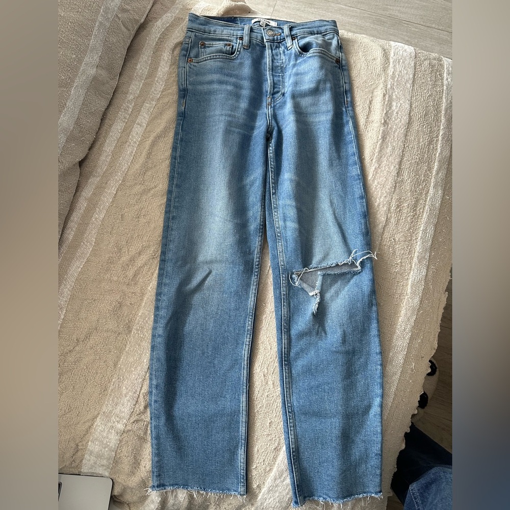 Re/done stove pipe jeans